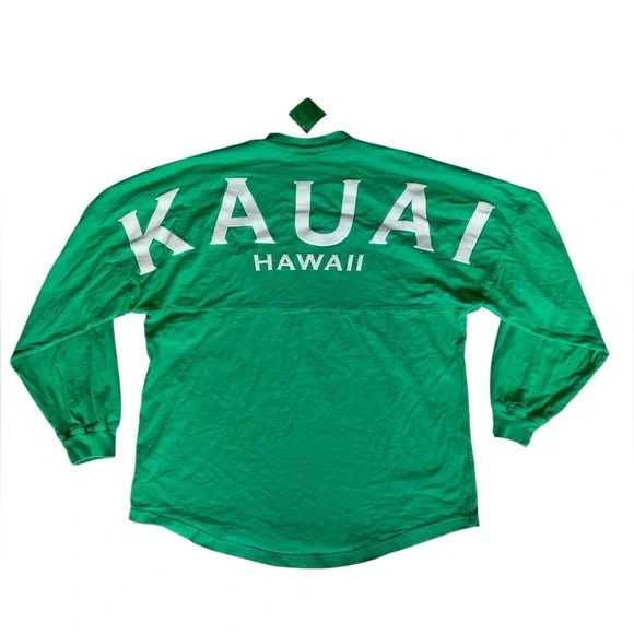 Green Kauai Hawaii Graphic Long Sleeve Shirt - Picture 1 of 2
